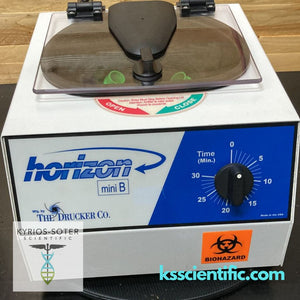 Used Drucker Horizon Mini B Laboratory Centrifuge W/ 6X Green Tube Inserts and horizontal rotor (Refurbished)