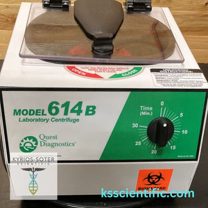 Used Quest Diagnostics 614B Laboratory Centrifuge W/ 6X Red Tube Inserts