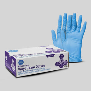 Blue Synthetic Vinyl Exam Gloves Latex-FREE