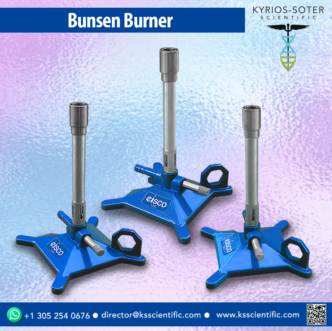 Bunsen Burner, Natural Gas - No Flame Stabilizer - Suitable for use with  Natural Gas - Eisco Labs