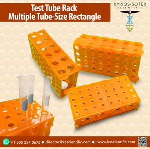 Test Tube Rack Multiple Tube Size Rectangle, interlocking.
