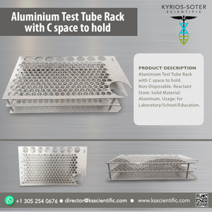 Aluminum Test Tube Rack with C space to hold