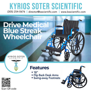 Drive Medical Blue Streak Wheelchair - New