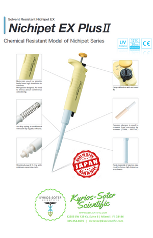 Pipette Nichipet EX Plus II  Made in Japan - Kyrios Soter Scientific