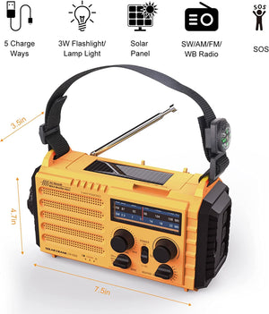 Weather Radio - Weather Alert Portable Radio with Flashlight