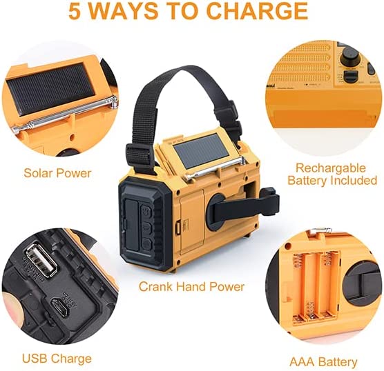 Weather Radio Weather Alert Portable Radio with Flashlight Kyrios