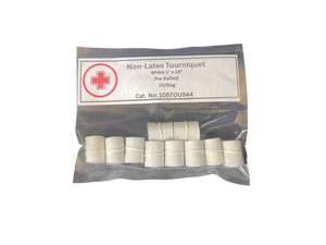 10 Non-Latex Tourniquet - White 1x18"