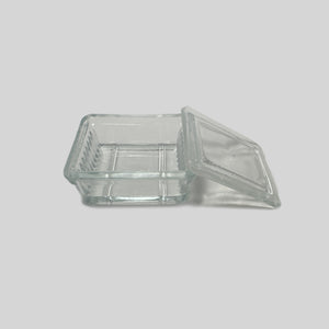 Rectangular Glass Stain Dish and Lid – Holds 20 Microscope Slides