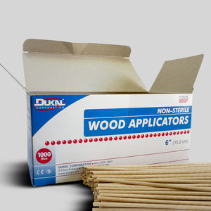 Dukal Wood Applicators, 6" Non-Sterile, 1,000/Box, MPN 30121