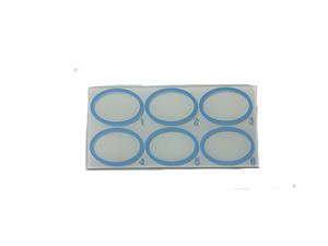 100 Glass Agglutination Slides 75x50mm 12-Ring Ground Edge Lab | Blue |100/CS