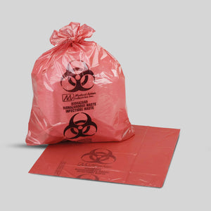 McKesson Red Infectious Waste Bags - 45-55 Gal., 1.25 mil, 40" x 55", Latex-Free