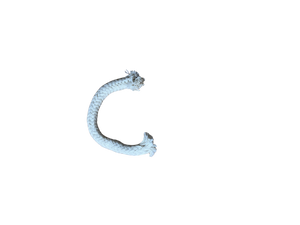 2 White Braided Cotton Cords, Wicks, 14 cm - Alcohol Lamp Replacement