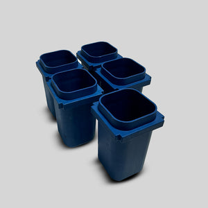 Pack of 5 Blue Sample Carriers 60mL Secure Transport for Lab & Medical Use