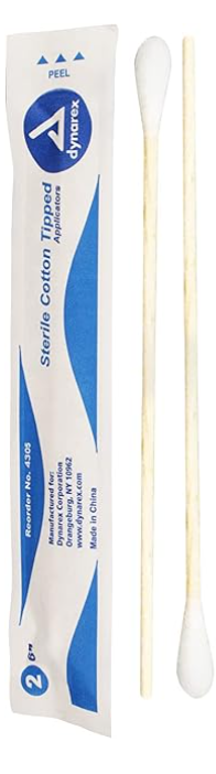Dynarex - 4305  Applicator Sterile Cotton Tipped - 6"  2000/Case (10 boxes)