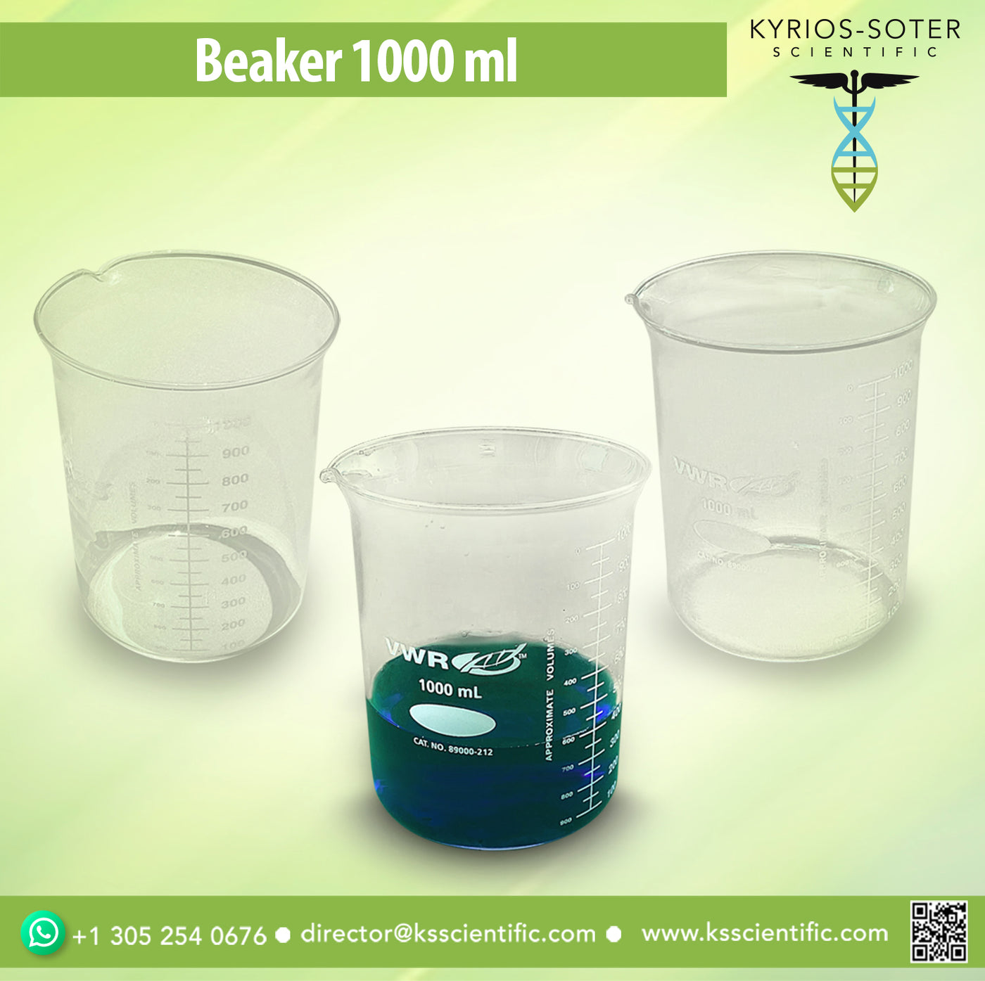 VWR Griffin Beakers, Graduated, 1000 mL, 89000-212 – Kyrios Soter ...