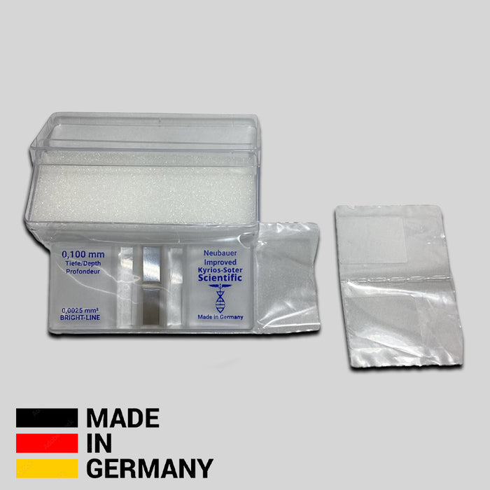 Chamber Counter Microscope Slide Chamber Lab Disposable Neubauer Improved Blood Cell ...