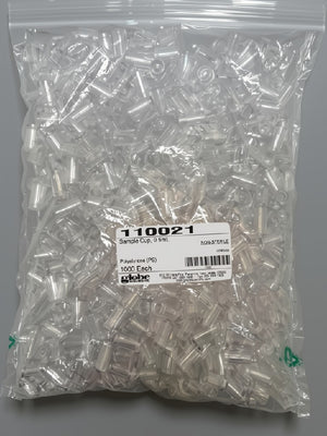 Sample Cup, 1000/bag, #110021, 0.5 ml Polystyrene (PS), Globe Scientific, Non-sterile, clear.