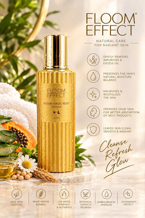 Floom Effect Cleanser - Sulfate-Free Face Wash with Aloe Vera, Oat & Papaya Extracts for a Purified Complexion – 120ml.