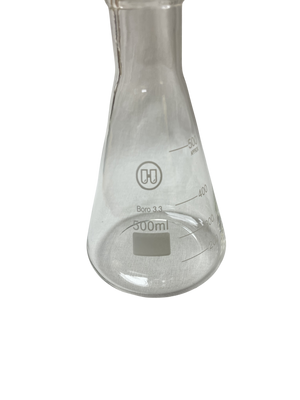 Borosilicate 500ml Erlenmeyer Flask Narrow Neck Graduated Laboratory Glassware