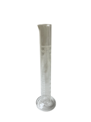 100 mL Borosilicate Glass Graduated Cylinder Spout Base Lab Measuring Tool