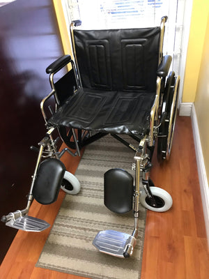 Drive Medical Bariatric Sentra EC Heavy-Duty Wheelchair with Foot Rests - Refurbished