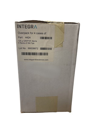 INTEGRA 4424 125uL GRIPTIP Sterile Racks 384 Tips Sealed 20 Racks/CS