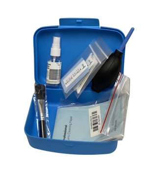 Microscope Cleaning Kit 6-Piece | Lens Solution Rubber Blower Brush Cloth Paper | KS-MIC-CLN001