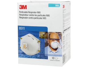 3M #8511 Particulate Respirator with N95 Mask with Exhalation Valve