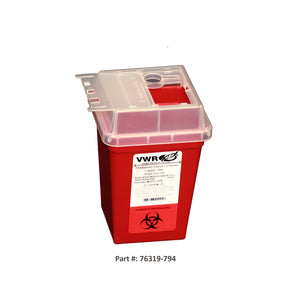 Sharps Containers with Sliding Lid 1 Qt - 1 Lt