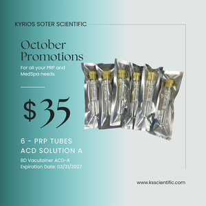 6 Pack ACD Solution A Tubes – Sterile Plasma Prep. Tubes for PRP, Medspa, and Lab Use