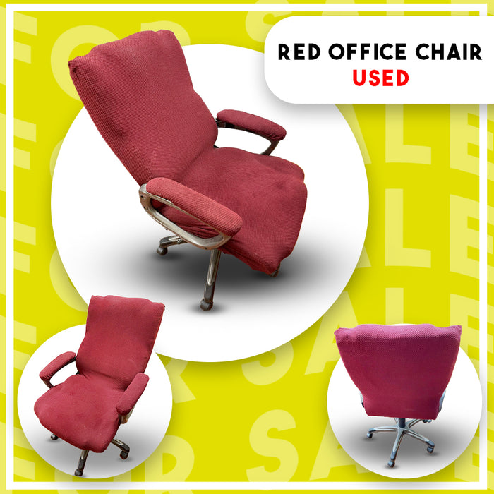 Red Office Chair used - Silla roja  de oficina usada