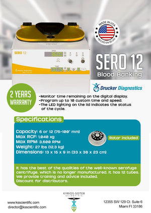 SERO 12 - Blood Banking Centrifuge - Drucker