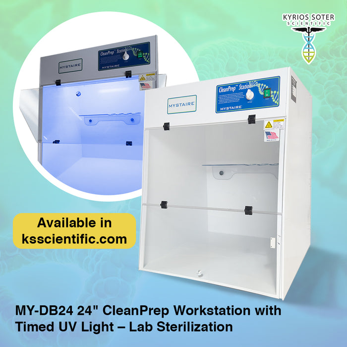 MY-DB24 24" CleanPrep Workstation with Timed UV Light – Lab Sterilization