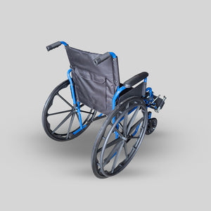 Medical Blue Streak Wheelchair with Flip Back Desk Arms Elevating Leg