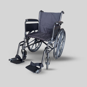 Medical Silver Sport 1 Wheelchair with Full Arms and Swing Away Removable Footrest