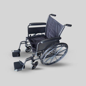 Medical Silver Sport 1 Wheelchair with Full Arms and Swing Away Removable Footrest