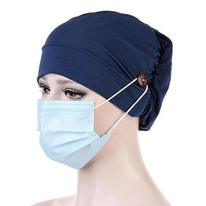 Medical Hat With Buttons to Hold Mask - Kyrios Soter Scientific