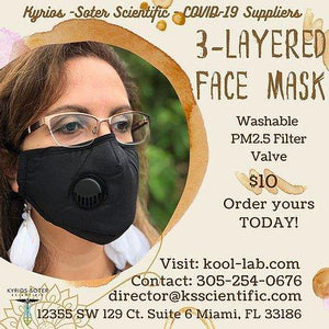 3 Layers Mask include KN95 filter and valve. Adjustable nose it keeps closed and safe. - Kyrios Soter Scientific