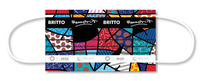 Britto Masks - Art in your Face Washable, Nanomolecule, Protector Shield