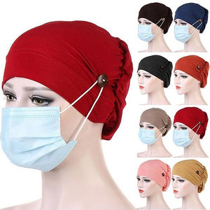 Medical Hat With Buttons to Hold Mask - Kyrios Soter Scientific