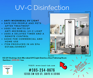 UV-C Disinfection Anti-Microbial light: schools, rooms, churches, offices, etc. - Kyrios Soter Scientific