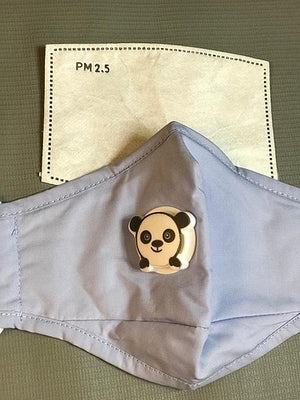 Kids Masks with a Panda valve and 1 KN95 filter included - Kyrios Soter Scientific