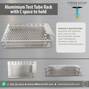 Aluminium Test Tube Rack with C space to hold