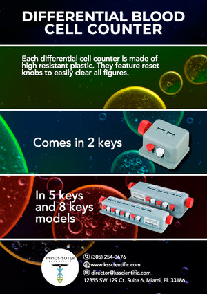 Differential Blood Cell Counter: 2 keys, 5 keys, and 8 keys