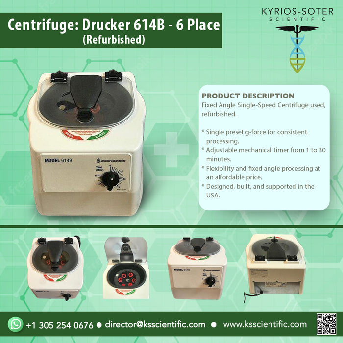 Centrifuge: Drucker 614B - 6 Place (Refurbished)