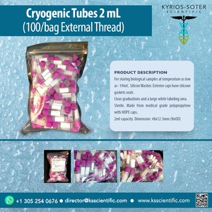 Cryogenic Tubes 2 mL  (100/bag External Thread)