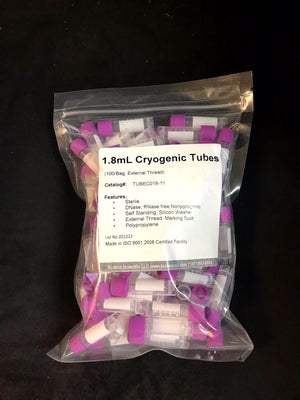 Cryogenic Tubes 2 mL  (100/bag External Thread) - Kyrios Soter Scientific