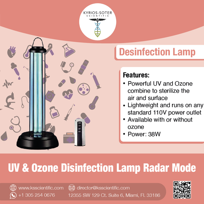 UV & Ozone Disinfection Lamp Radar Mode