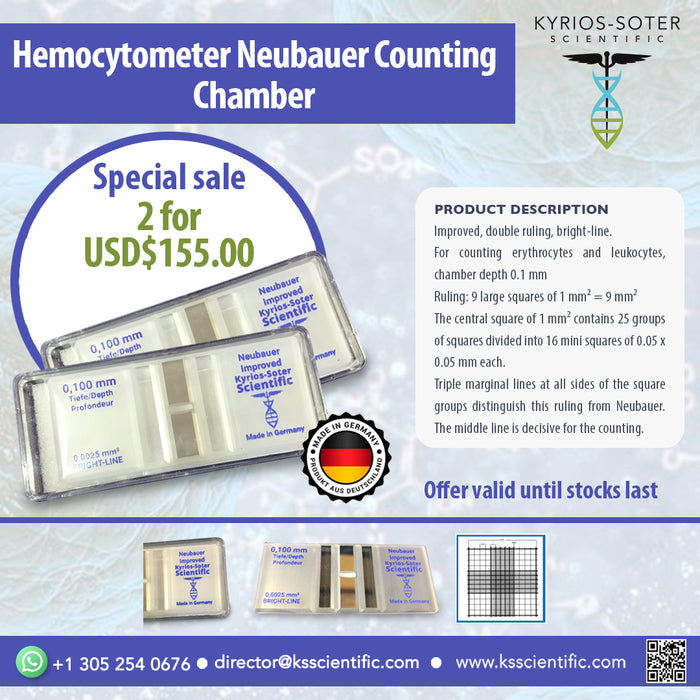 Hemocytometer Neubauer Counting Chamber - Made In Germany