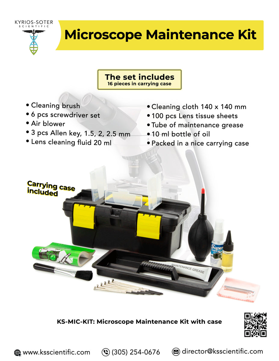 Lab Microscope Maintenance Microscope Maintenance Kit KS-Mic-Kit – Kyrios Soter Scientific LLC
